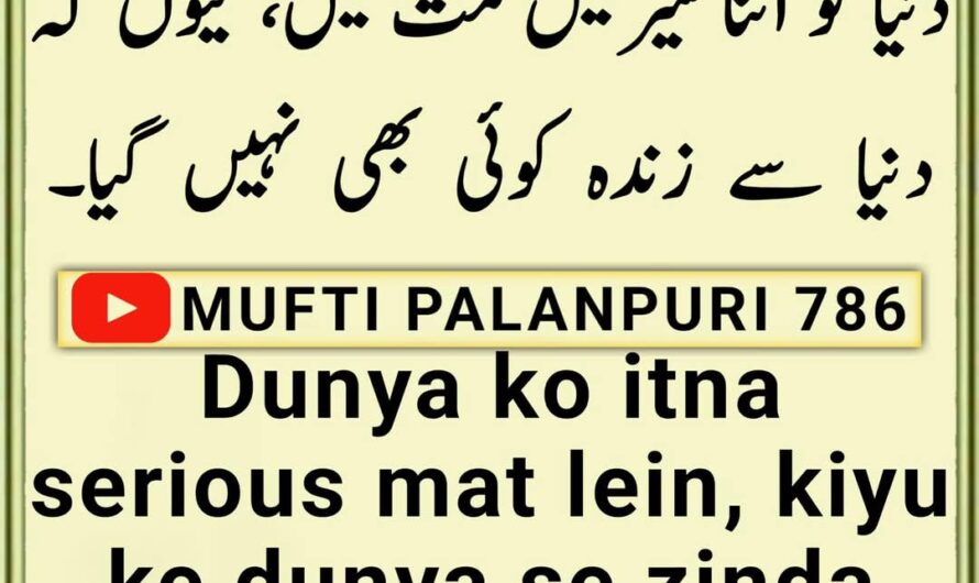Dunya ko itna serious mat lein…