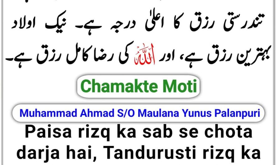 Paisa rizq ka sab se chota…