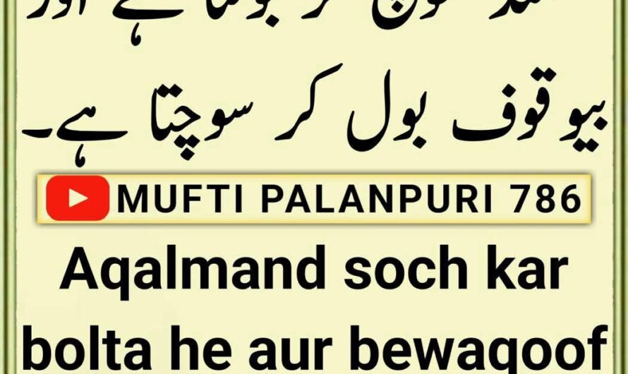 Aqalmand soch kar bolta…