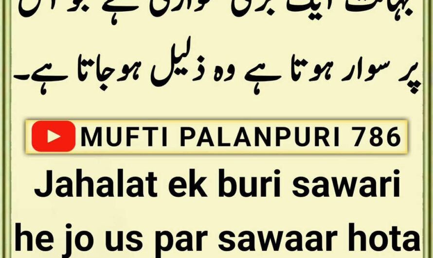 Jahalat ek buri sawari…