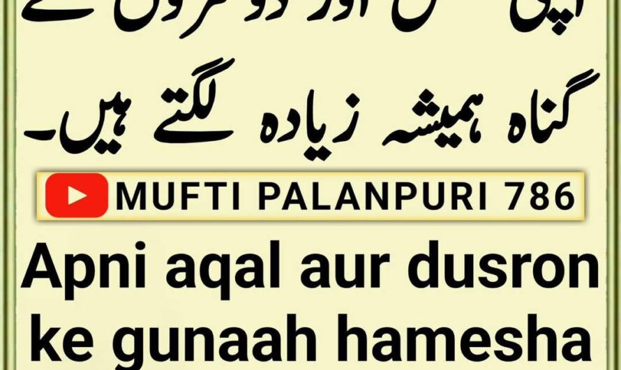 Apni aql aur dusro ke…