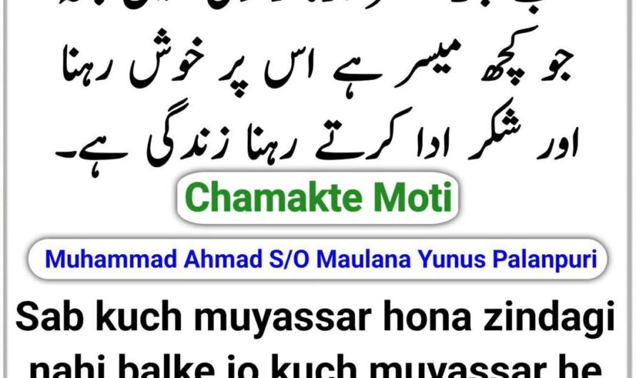 Sab kuch muyassar hona…