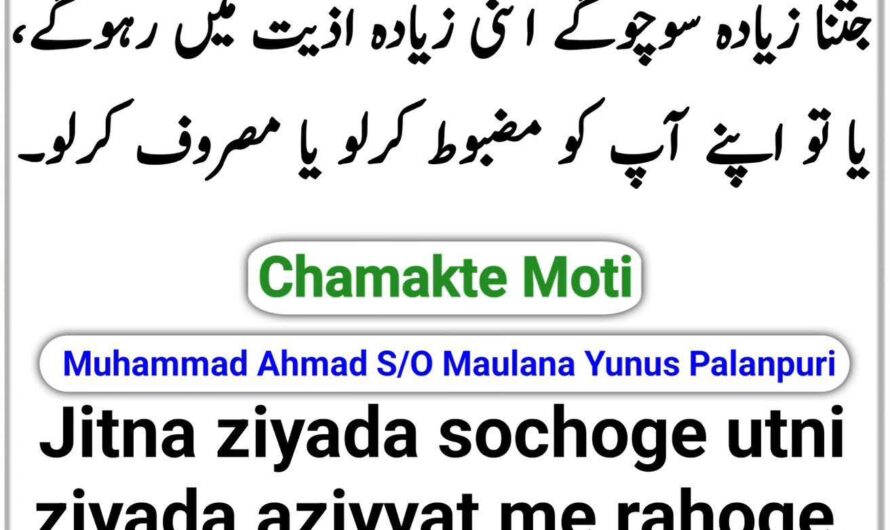 Jitna ziyada sochoge utni…