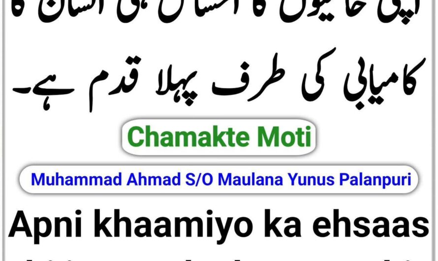 Apni khaamiyo ka ehsaas…