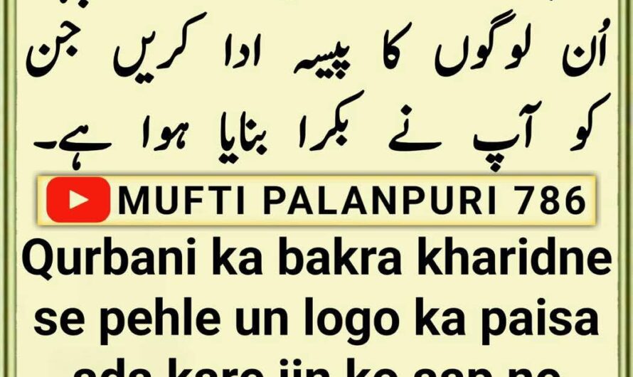 Qurbani ka bakra kharidne…
